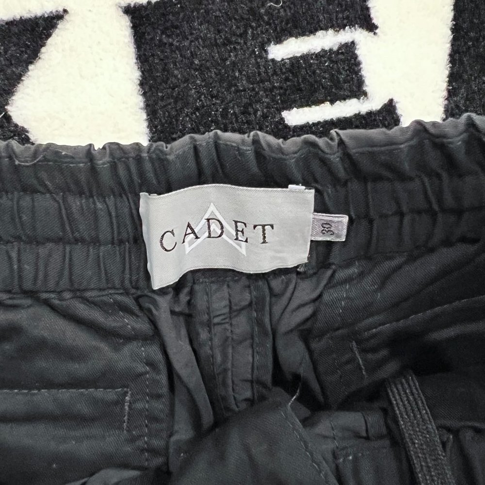 Black Cadet Elastic Waistband Drawstring Nylon Sh… - image 3